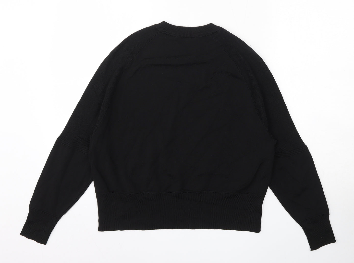 Marks and Spencer Womens Black Round Neck  Viscose Pullover Jumper Size 8