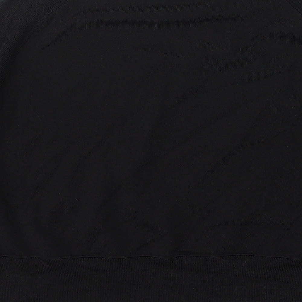 Marks and Spencer Womens Black Round Neck  Viscose Pullover Jumper Size 8