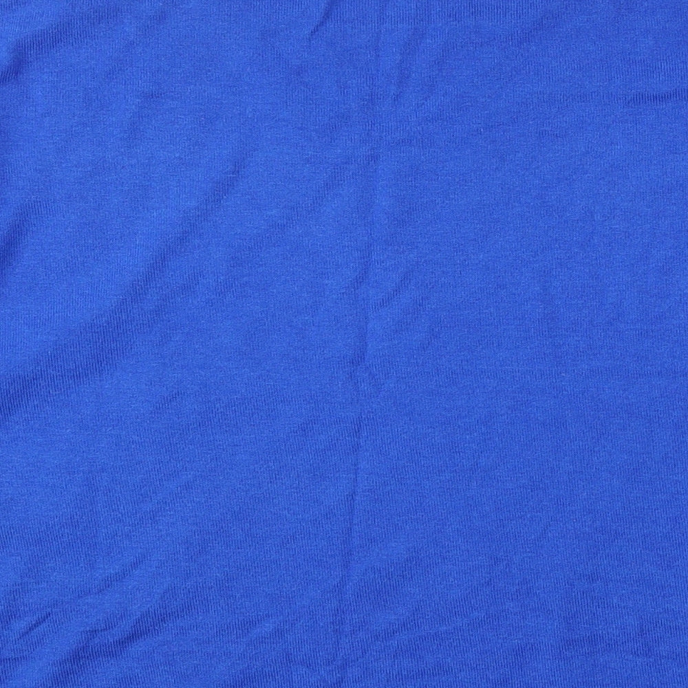 Planet Womens Blue Round Neck  Viscose Pullover Jumper Size M
