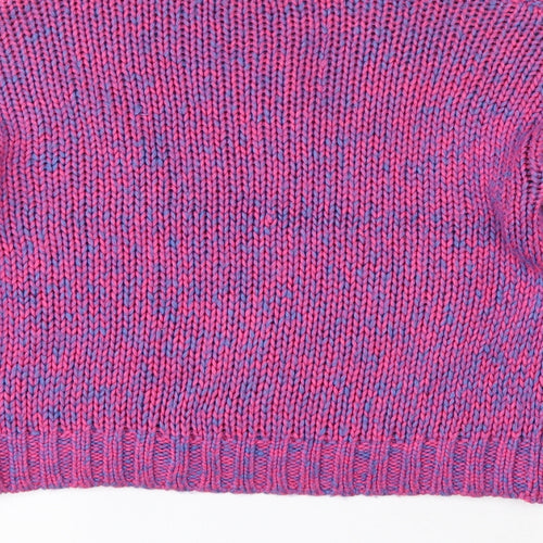 Bershka Womens Multicoloured Round Neck  Acrylic Pullover Jumper Size XS