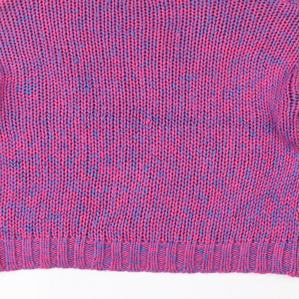 Bershka Womens Multicoloured Round Neck  Acrylic Pullover Jumper Size XS