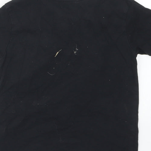 George Boys Black  Cotton Basic T-Shirt Size 4-5 Years Crew Neck  - Hype