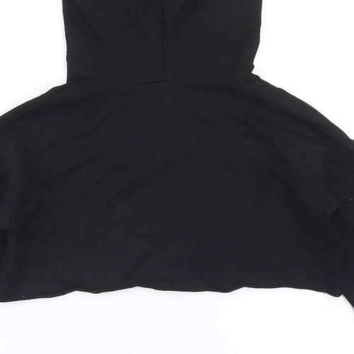 SheIn Girls Black  Cotton Pullover Hoodie Size 6 Years   - Cropped