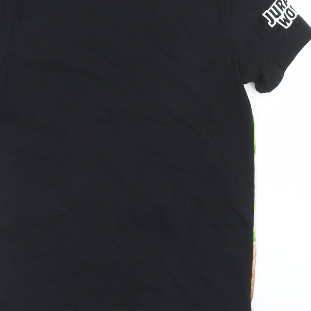 F&F Boys Black  Polyester Basic T-Shirt Size 6-7 Years Crew Neck  - Jurassic World