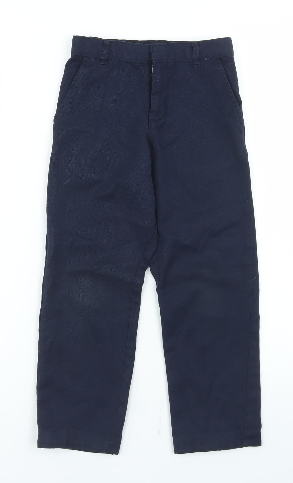 George Boys Blue  Polyester Dress Pants Trousers Size 6-7 Years  Regular Hook & Eye