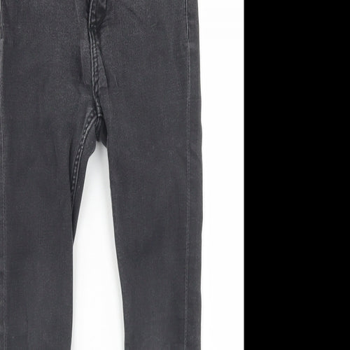 &Denim Girls Black  Cotton Skinny Jeans Size 5-6 Years  Regular Snap