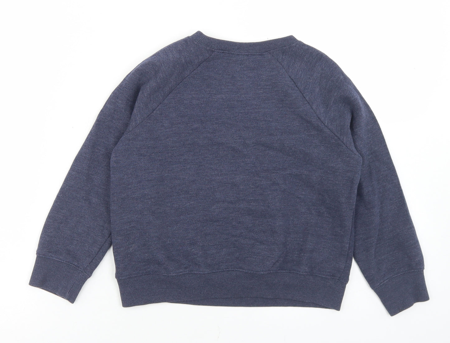 NEXT Girls Blue  Cotton Pullover Sweatshirt Size 5 Years   - Christmas Jumper
