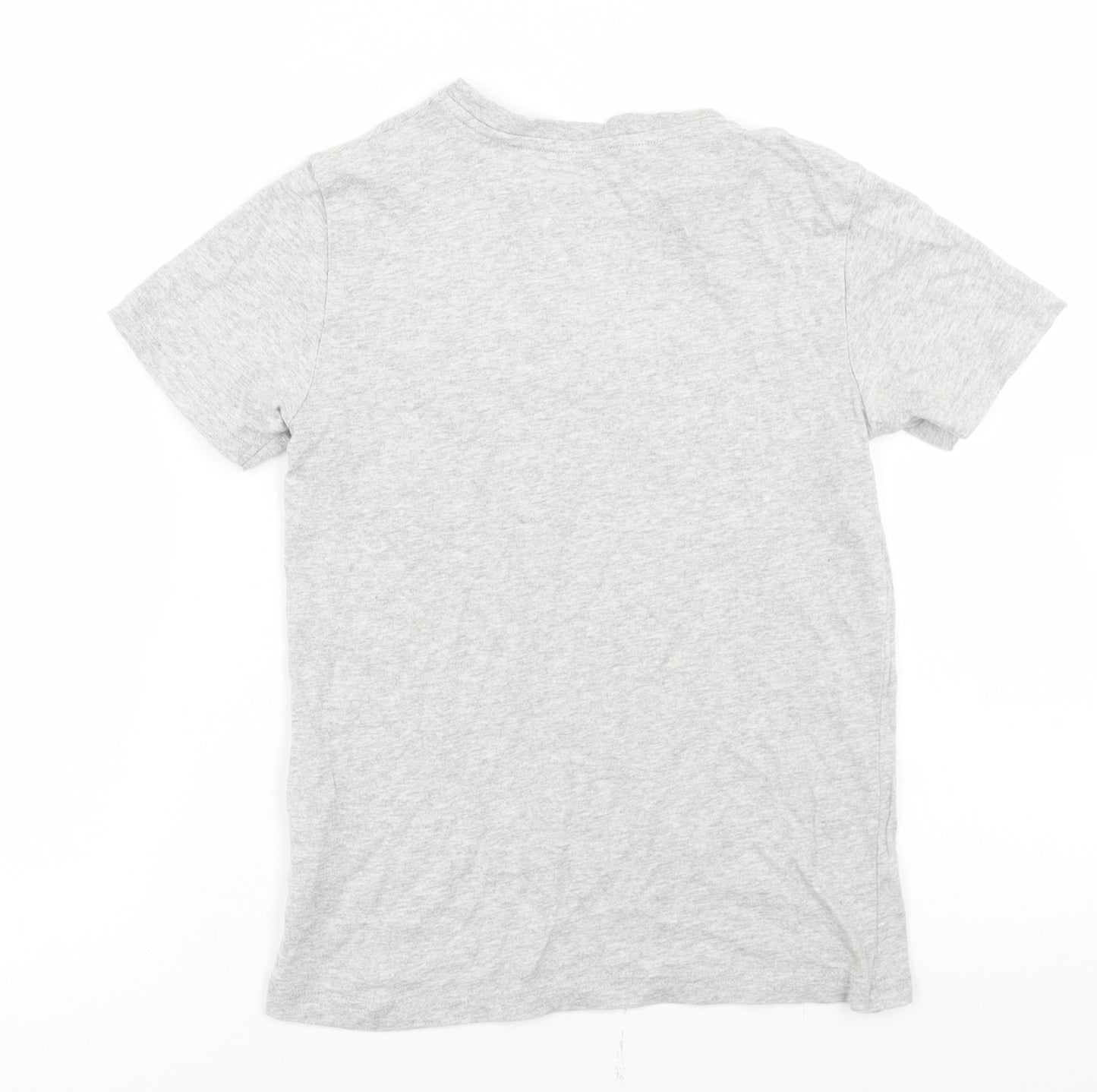 NEXT Boys Grey  Cotton Basic T-Shirt Size 8 Years Crew Neck  - Gaming Reversible Sequins