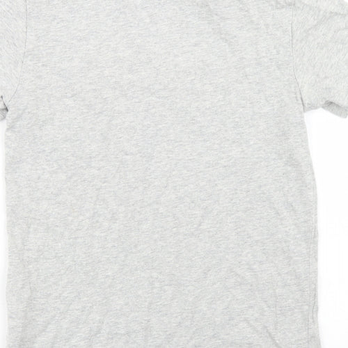 NEXT Boys Grey  Cotton Basic T-Shirt Size 8 Years Crew Neck  - Gaming Reversible Sequins