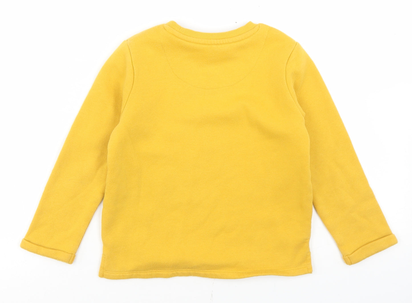 F&F Girls Yellow  Cotton Pullover Sweatshirt Size 5-6 Years   - Kindness