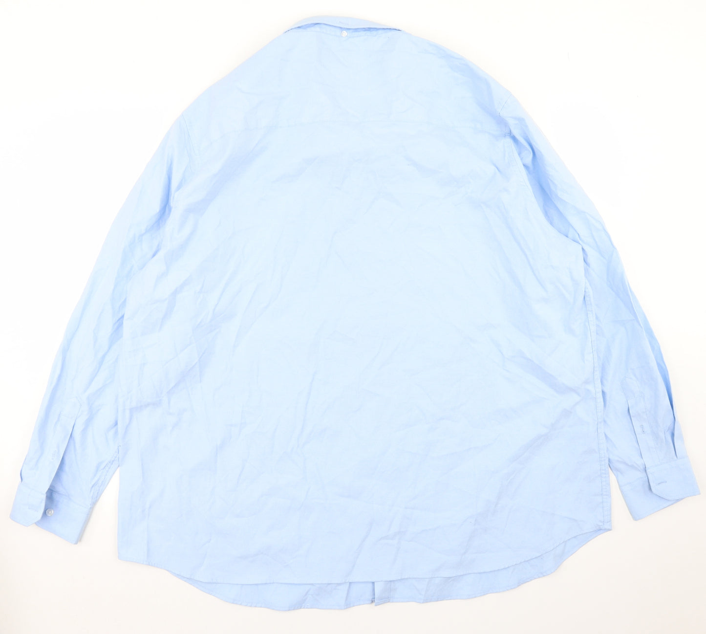 Jacamo Mens Blue  Cotton  Button-Up Size 3XL Collared Button