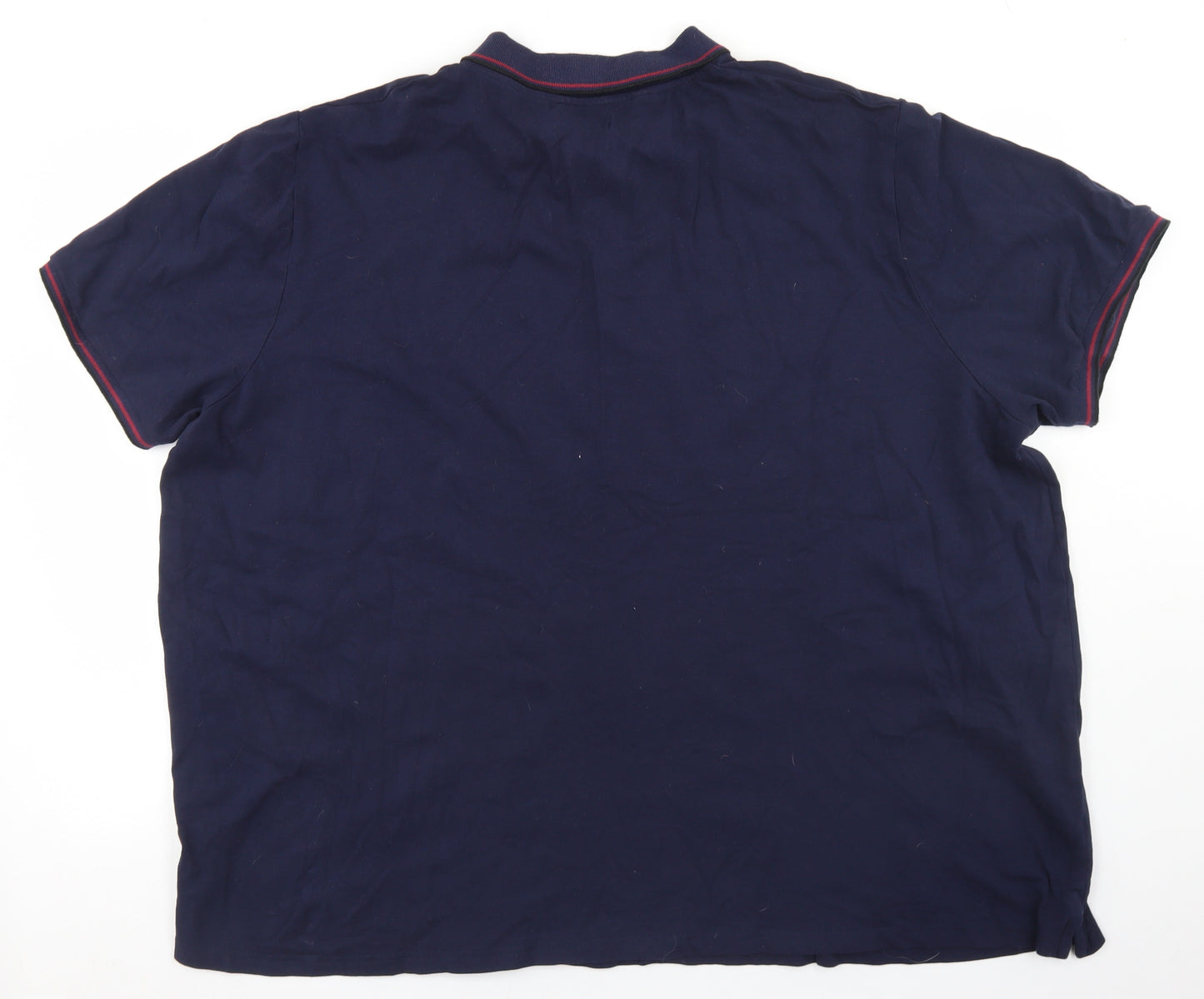 Jacamo Mens Blue  Cotton  Polo Size 3XL Collared Button