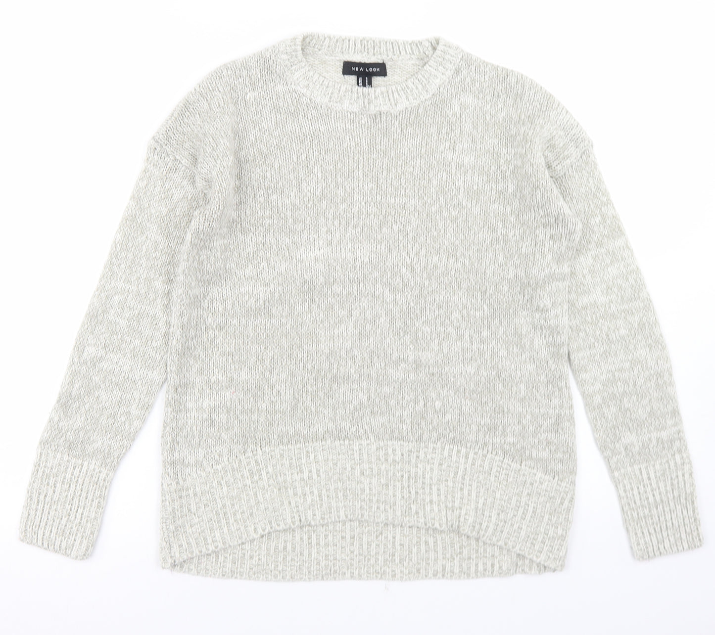 New Look Womens Beige Crew Neck  Acrylic Pullover Jumper Size S
