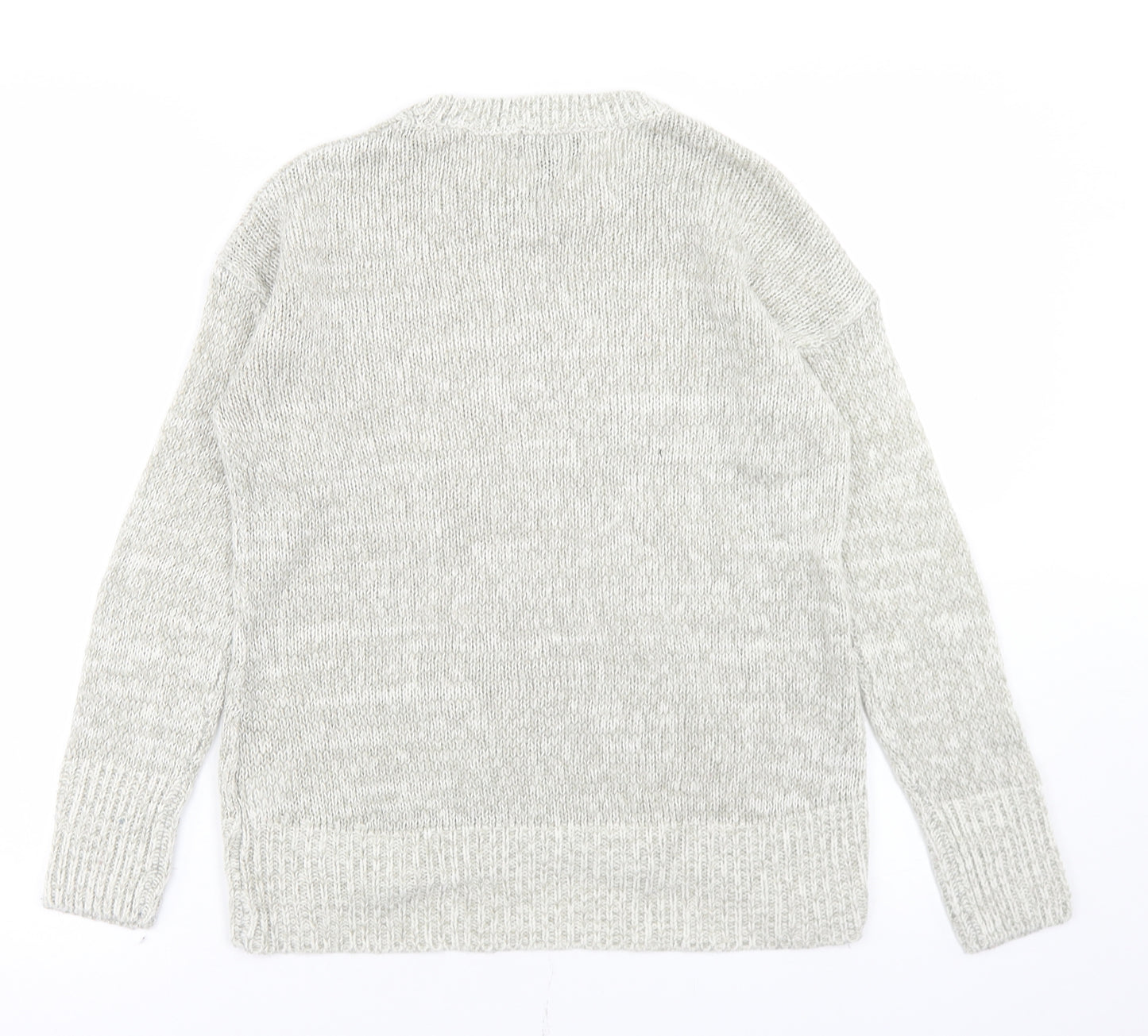 New Look Womens Beige Crew Neck  Acrylic Pullover Jumper Size S