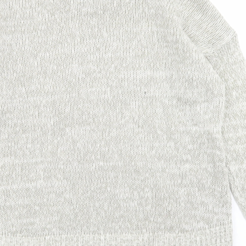 New Look Womens Beige Crew Neck  Acrylic Pullover Jumper Size S