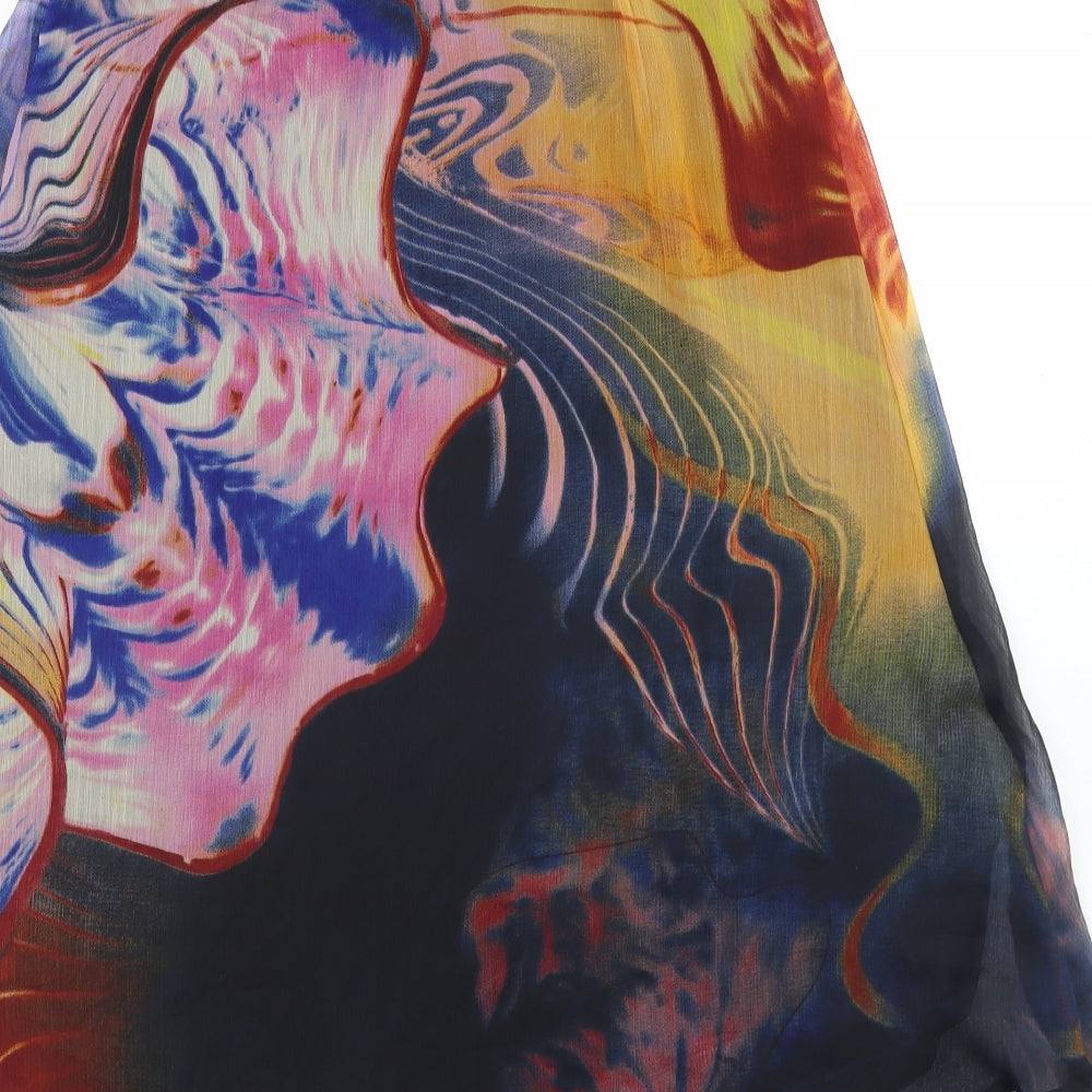 NEXT Womens Multicoloured Tie Dye Polyester Trapeze & Swing  Size 12  Round Neck  - Lace Accent