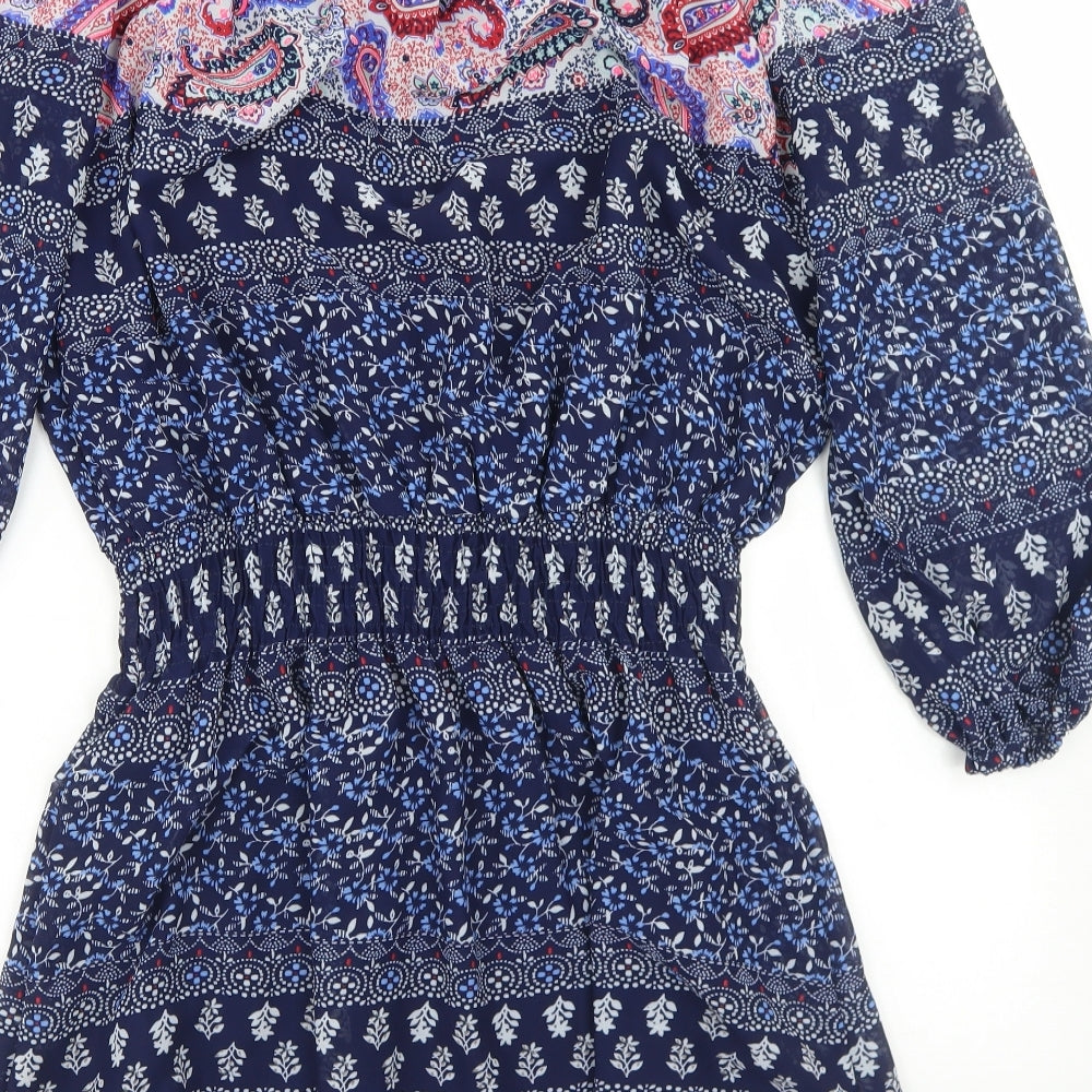Atmosphere Womens Multicoloured Paisley Polyester Skater Dress  Size 14  Off the Shoulder  - Cold Shoulder