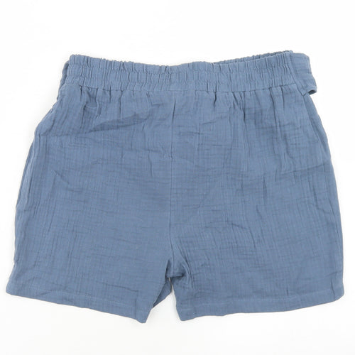 George Womens Blue  Cotton Mom Shorts Size 8 L3 in Regular