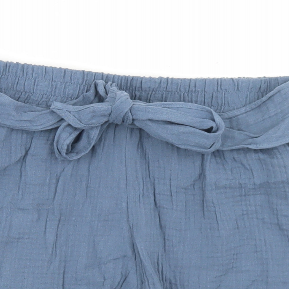 George Womens Blue  Cotton Mom Shorts Size 8 L3 in Regular