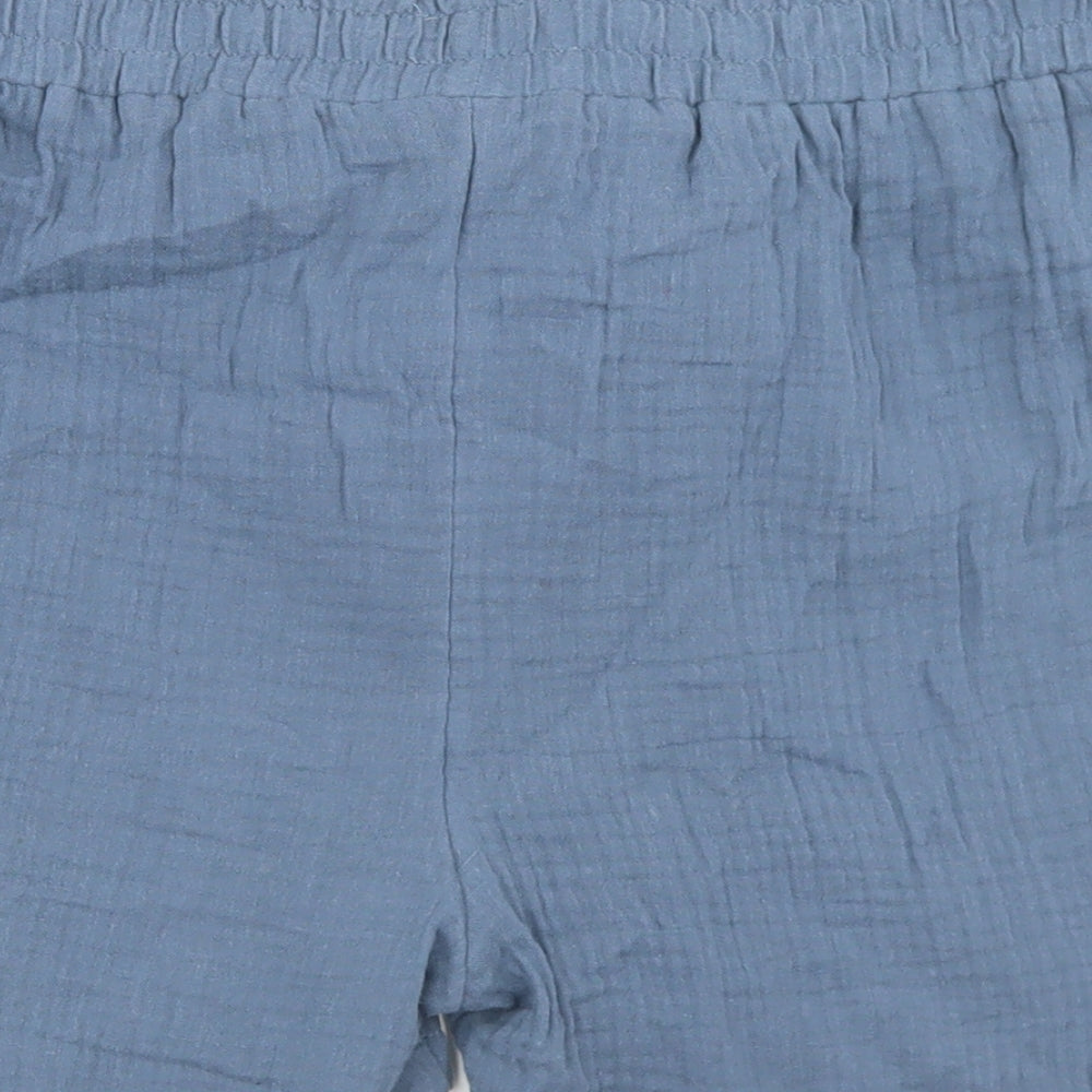 George Womens Blue  Cotton Mom Shorts Size 8 L3 in Regular