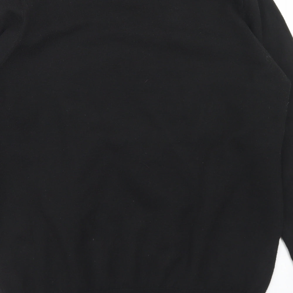 Primark Womens Black Round Neck  Polyester Pullover Jumper Size M   - 12-14