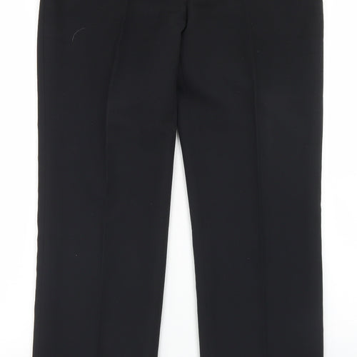 Russums Womens Black  Polyester Dress Pants Trousers Size 12 L29 in Regular Hook & Eye