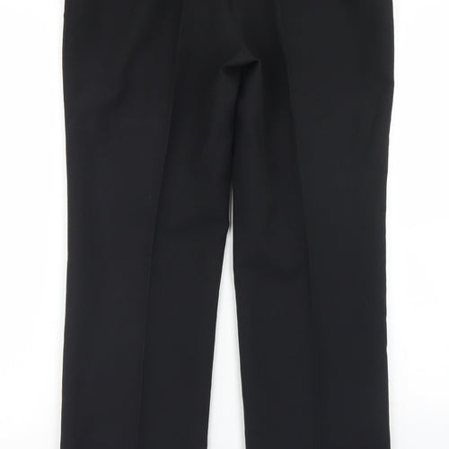 Russums Womens Black  Polyester Dress Pants Trousers Size 12 L29 in Regular Hook & Eye