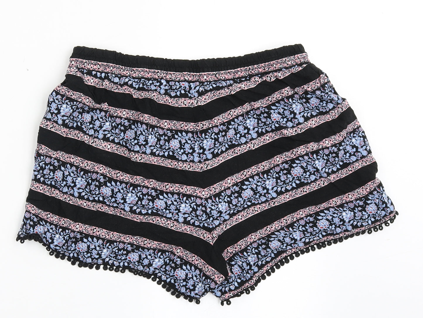 Atmosphere Womens Black  Viscose Hot Pants Shorts Size 4  Regular Pull On
