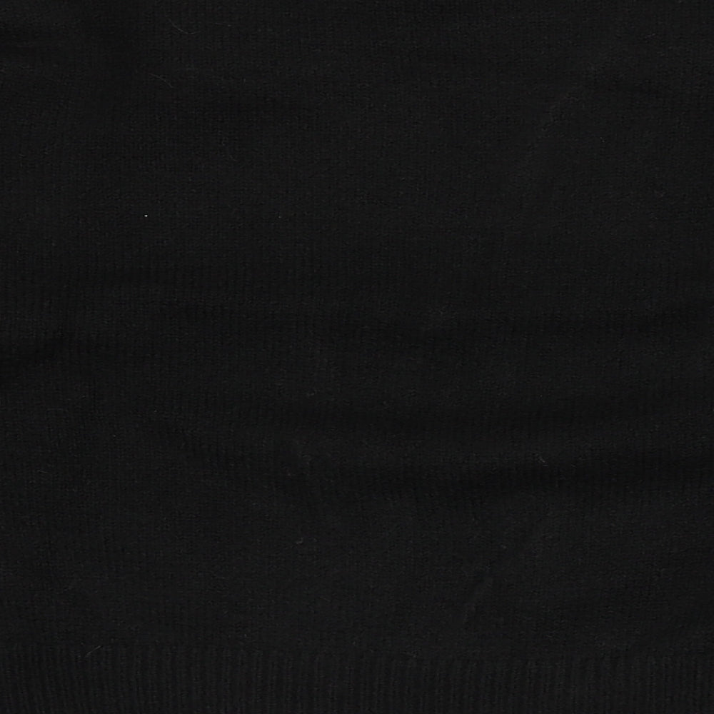 New Look Womens Black Collared  Acrylic Pullover Jumper Size M