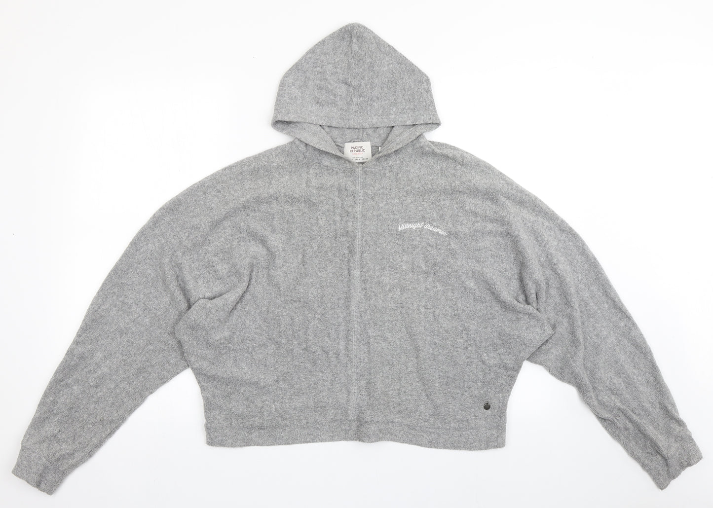 Pull&Bear Womens Grey  Viscose Pullover Hoodie Size S  Pullover - Midnight Dreamer