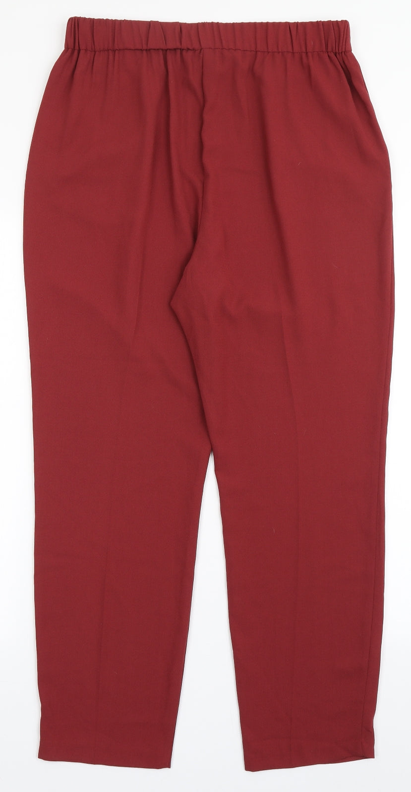 Primark Womens Red  Polyester Dress Pants Trousers Size 12 L26.5 in Regular