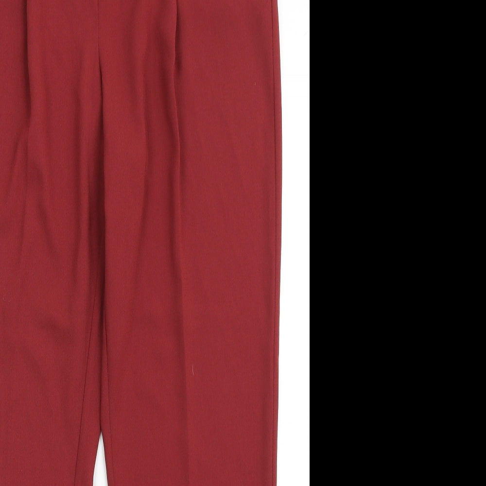 Primark Womens Red  Polyester Dress Pants Trousers Size 12 L26.5 in Regular