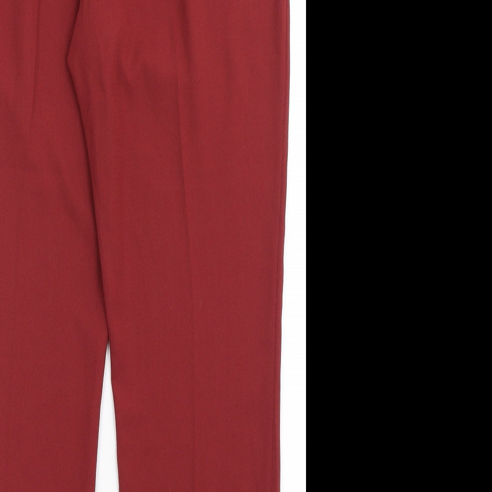 Primark Womens Red  Polyester Dress Pants Trousers Size 12 L26.5 in Regular