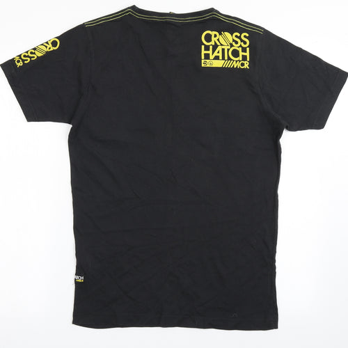 Crosshatch Mens Grey  Cotton  T-Shirt Size S Round Neck