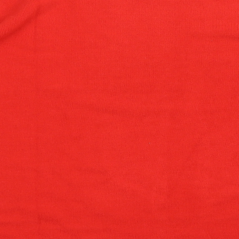 Marks and Spencer Womens Red Round Neck  Acrylic Pullover Jumper Size 16