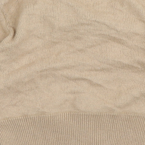 Warehouse Womens Brown Round Neck  Viscose Cape Jumper Size 12