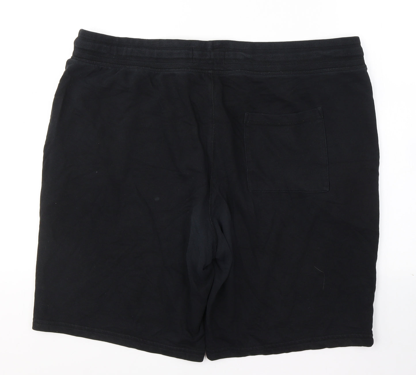 F&F Mens Black  Cotton Sweat Shorts Size 2XL  Regular Tie