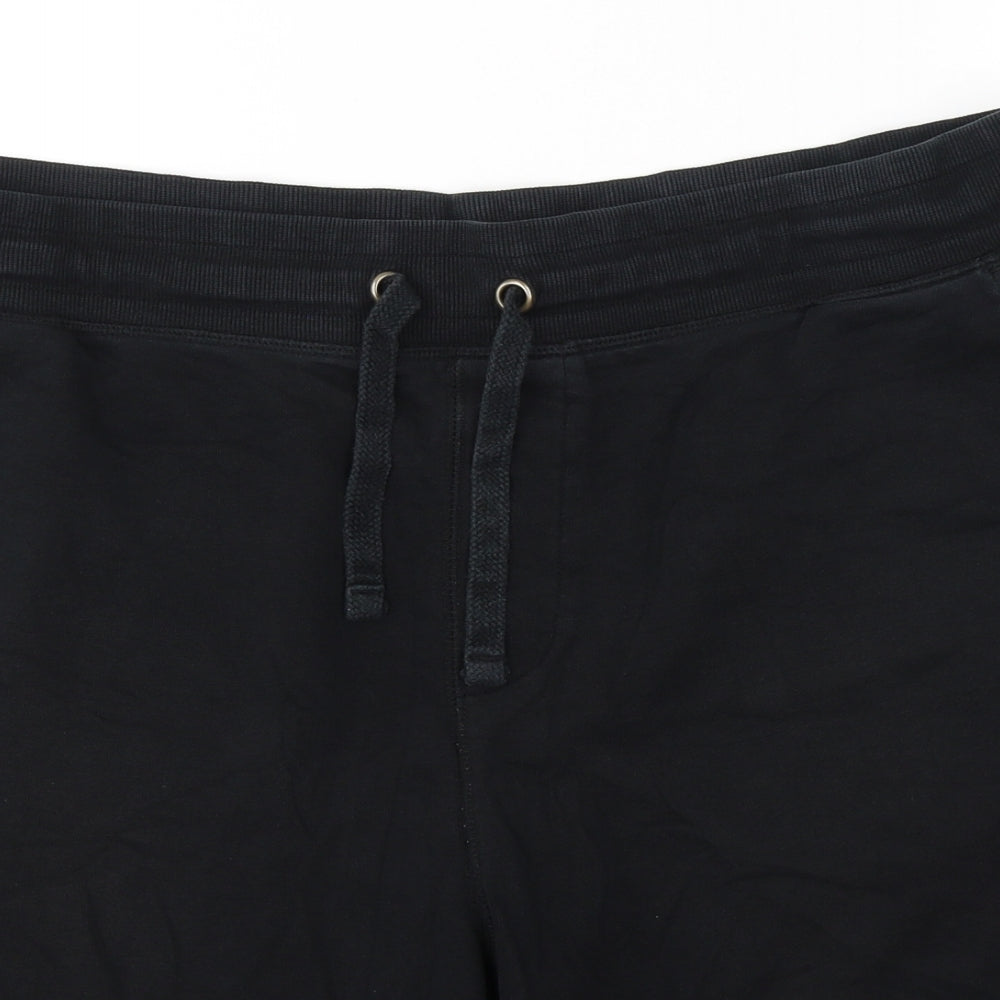 F&F Mens Black  Cotton Sweat Shorts Size 2XL  Regular Tie