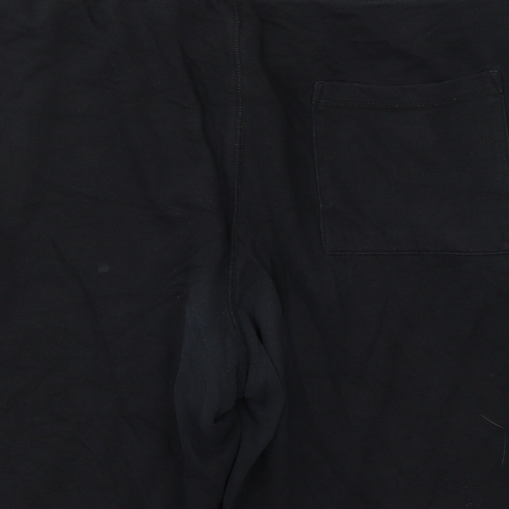 F&F Mens Black  Cotton Sweat Shorts Size 2XL  Regular Tie