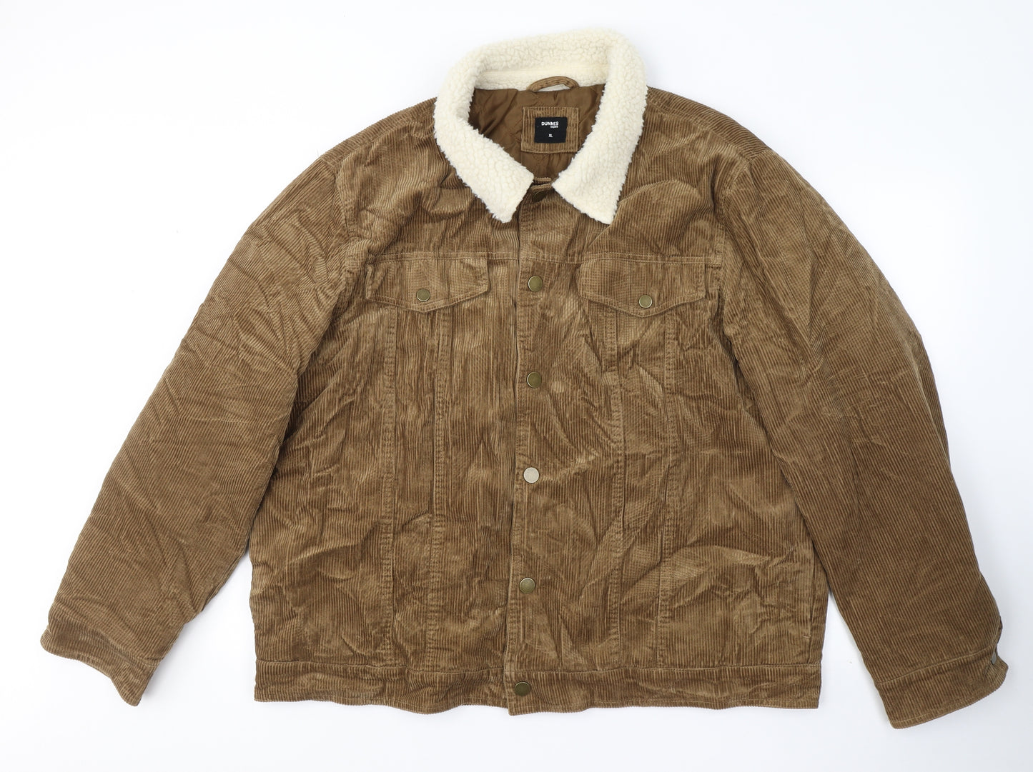 Dunnes Stores Mens Brown   Jacket Coat Size XL  Button