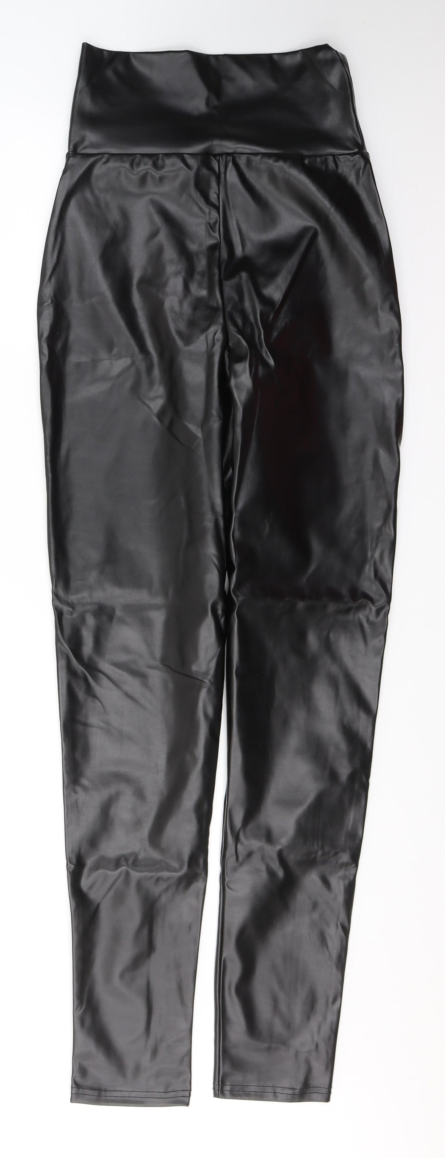 PRETTYLITTLETHING Womens Black  Polyester Jegging Leggings Size 8 L32 in