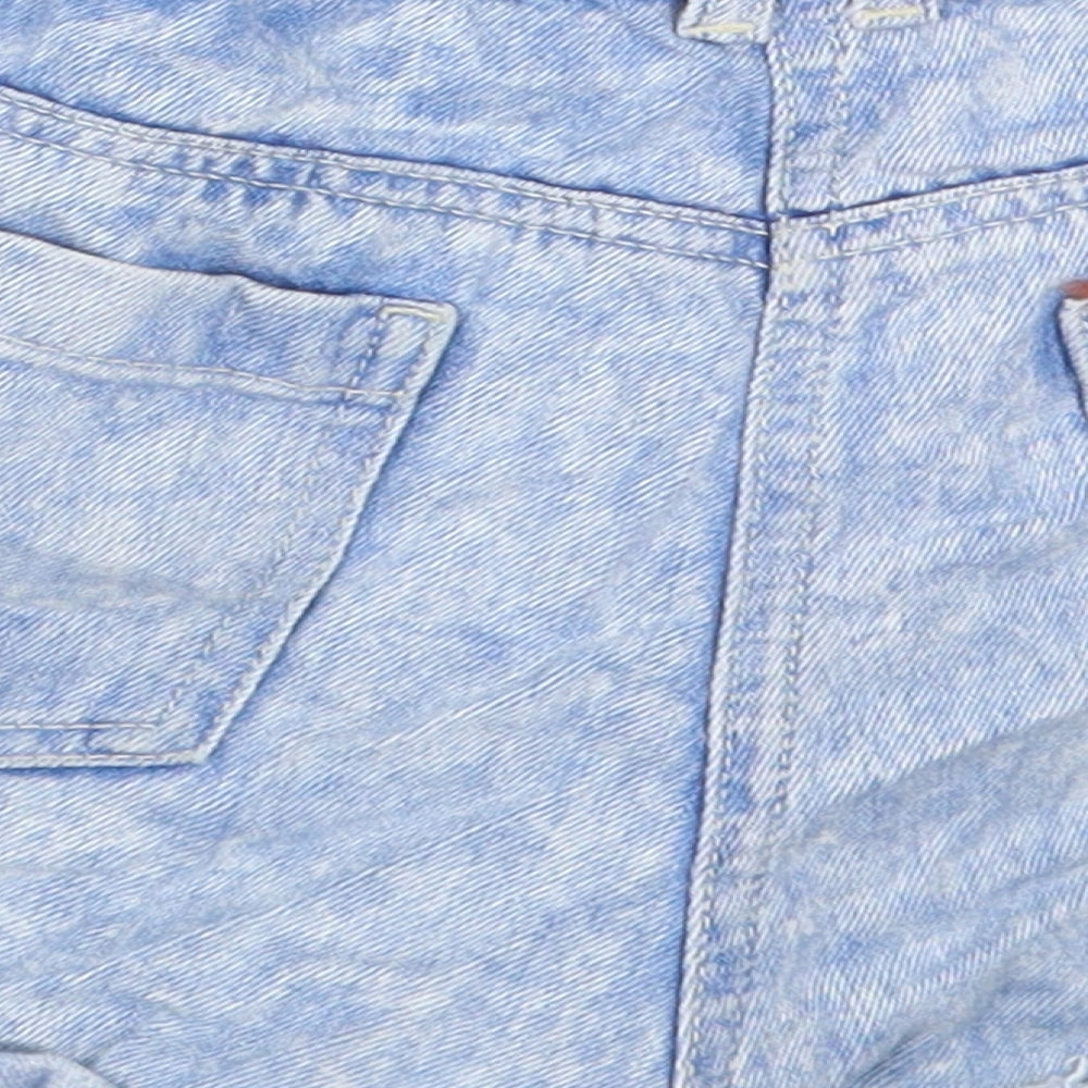 Candy Couture Girls Blue  Cotton Mom Shorts Size 14 Years  Regular