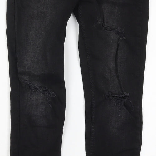 Denim Co Womens Black  Cotton Skinny Jeans Size 8 L27 in Regular Button