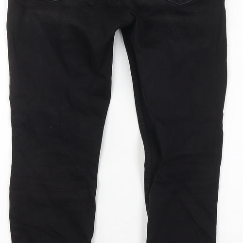 Denim Co Womens Black  Cotton Skinny Jeans Size 8 L27 in Regular Button