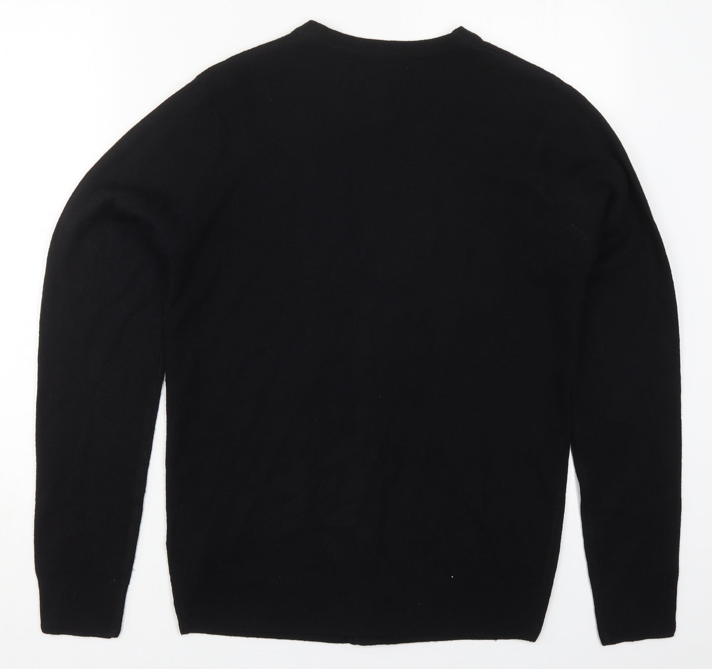New Look Mens Black V-Neck  Acrylic Cardigan Jumper Size S