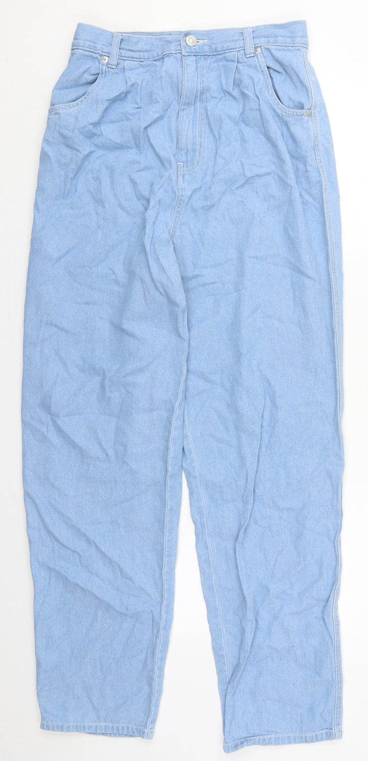ASOS Womens Blue Cotton Mom Jeans Size 28 in L32 in Regular Button