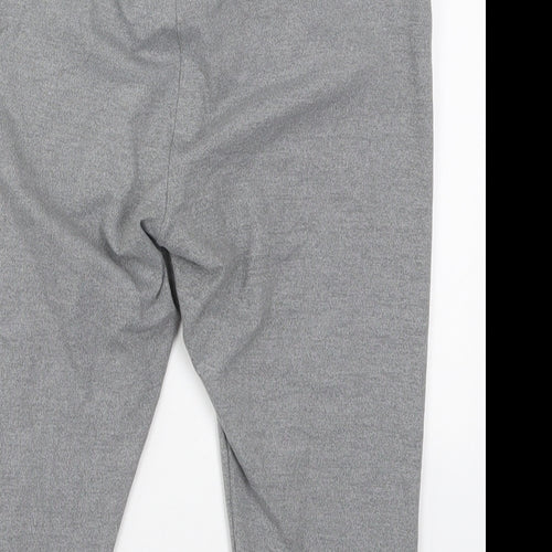 DECATHLON Womens Grey  Polyester Cropped Leggings Size 30 in L16 in Regular