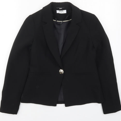 Dorothy Perkins Womens Black  Polyester Jacket Suit Jacket Size 4