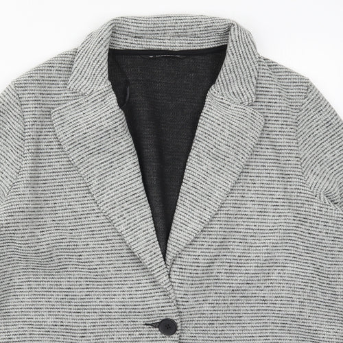 Dunnes Womens Grey   Jacket  Size L  Button
