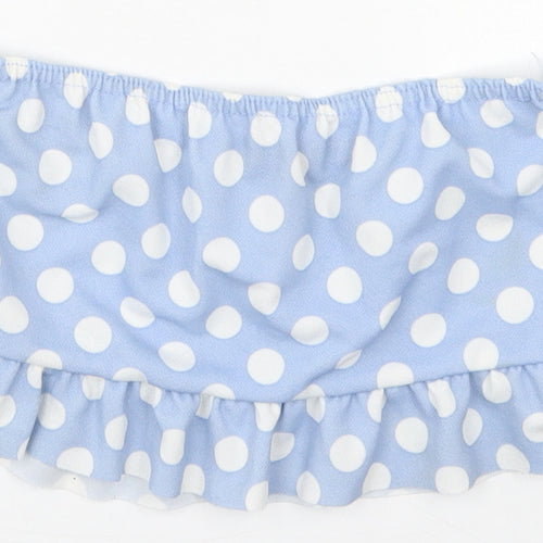 I SAW IT FIRST Womens Blue Polka Dot Polyester Cropped Tank Size 14 Round Neck